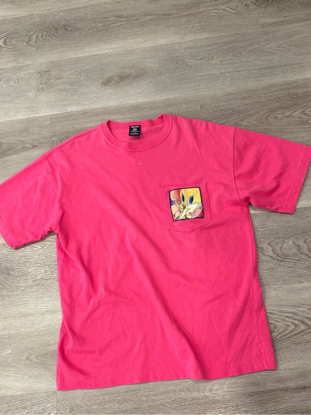 Large Vintage Tweety Bird Looney Tunes Shirt  Warner Br 1996 90s Lenticular Rare